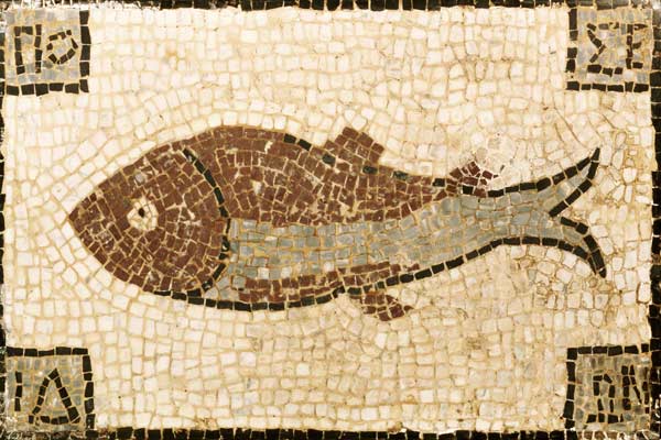 Römisches Mosaik mit Fischmotiv. from Ferdinand Hodler