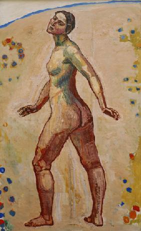 Female nude walking