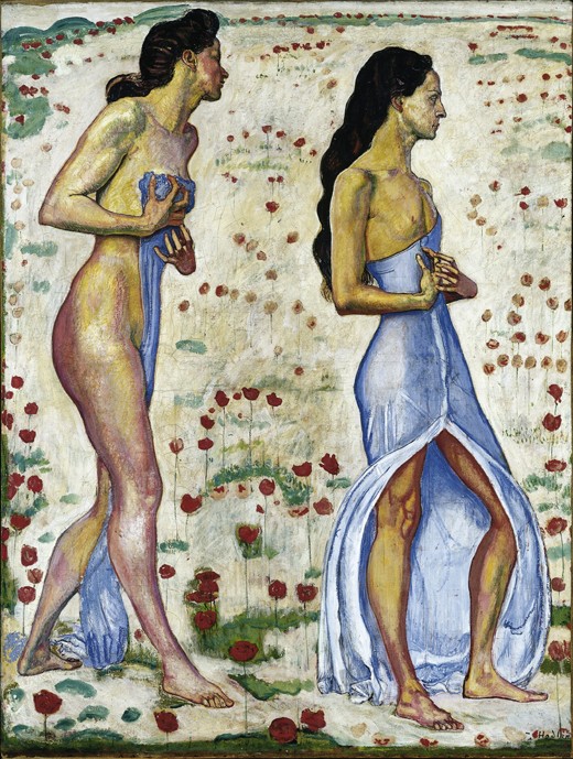 Two Women in Flowers (Emotion 1a) from Ferdinand Hodler