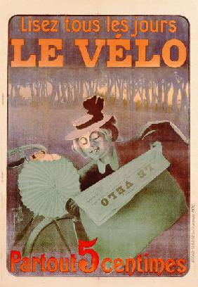 Advertisement for Le Velo, printed by Affiches Camis, Paris