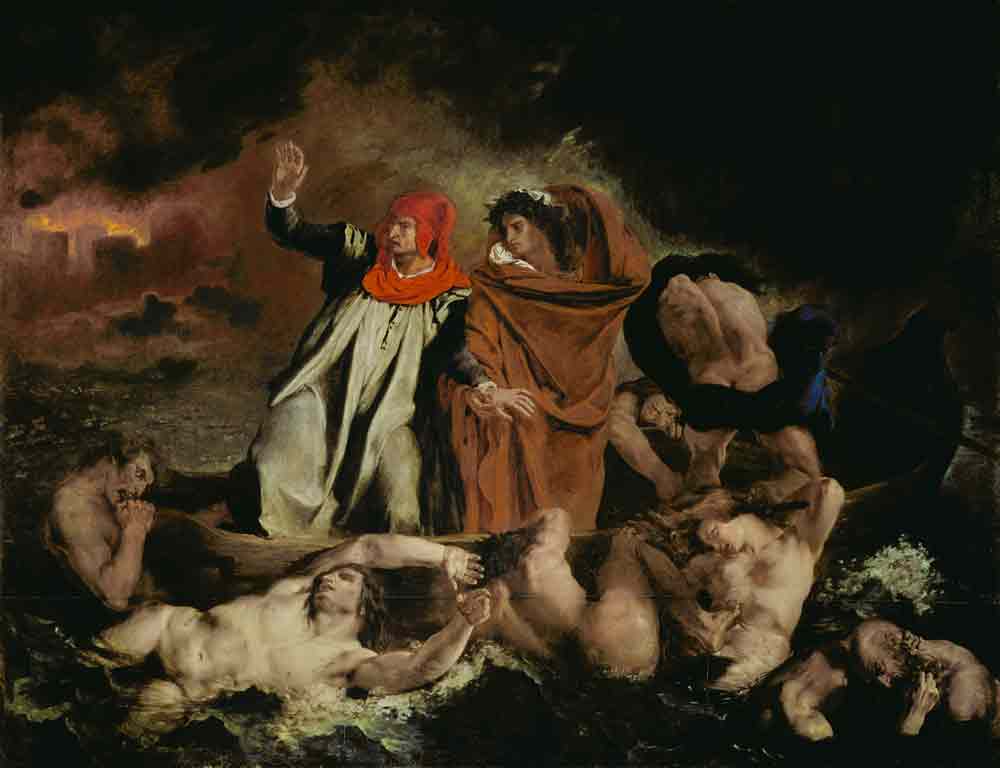 Dante und Virgil in der Hölle (oder: Die Dante-Barke) from Ferdinand Victor Eugène Delacroix