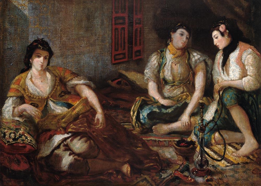 Drei arabische Frauen Studie zum Ölgemälde from Ferdinand Victor Eugène Delacroix