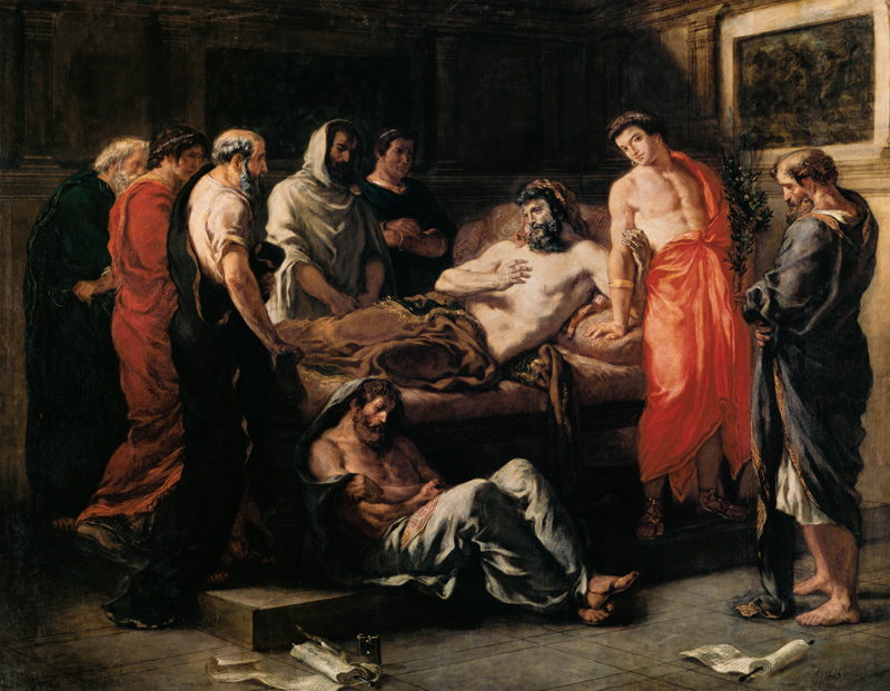 Study for The Death of Marcus Aurelius (121-180) from Ferdinand Victor Eugène Delacroix