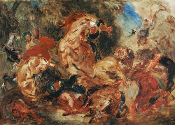 Study for The Lion Hunt from Ferdinand Victor Eugène Delacroix