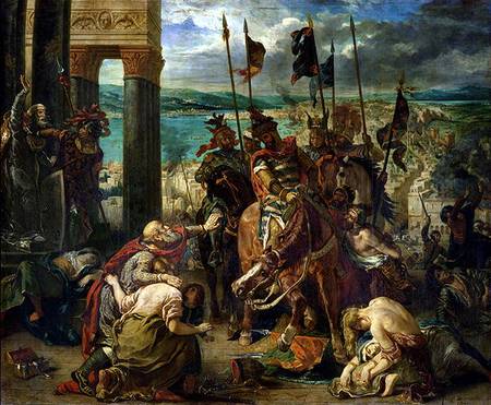The Crusaders' entry into Constantinople, 12th April 1204 from Ferdinand Victor Eugène Delacroix