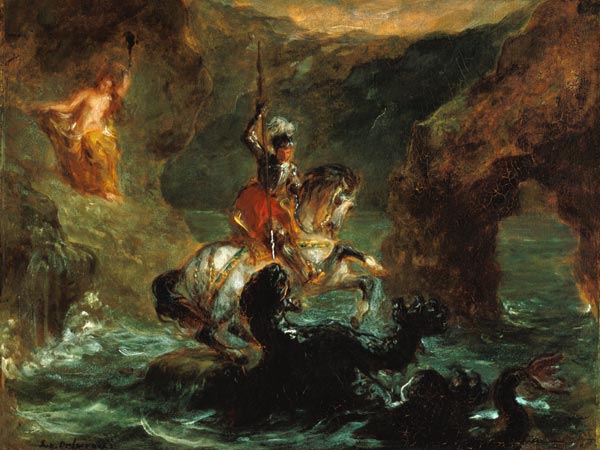 Der hl. Georg im Kampf mit dem Drachen from Ferdinand Victor Eugène Delacroix