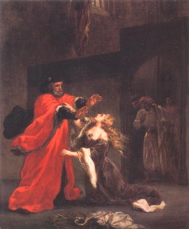 Desdemona wird von ihrem Vater verflucht from Ferdinand Victor Eugène Delacroix