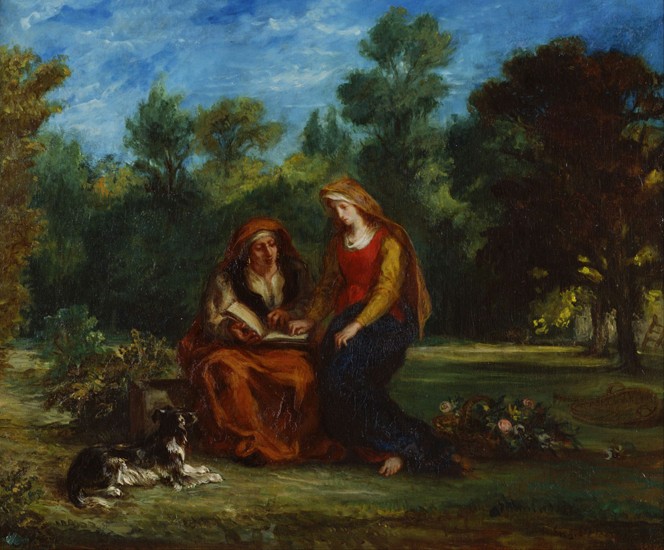 The Education of the Virgin from Ferdinand Victor Eugène Delacroix