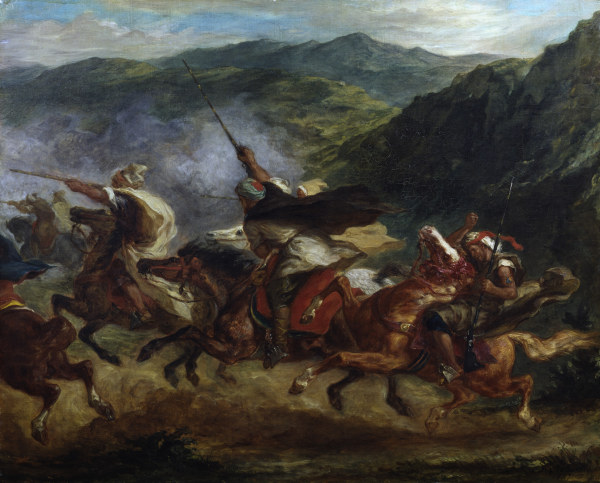 E.Delacroix, Reitende Araber from Ferdinand Victor Eugène Delacroix