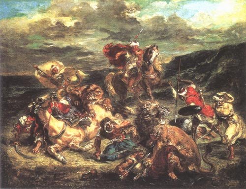 Löwenjagd from Ferdinand Victor Eugène Delacroix