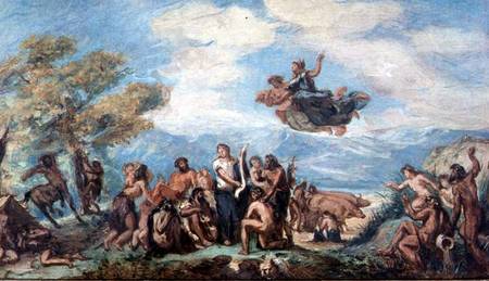 Orpheus Teaching the Greeks the Art of Peace from Ferdinand Victor Eugène Delacroix