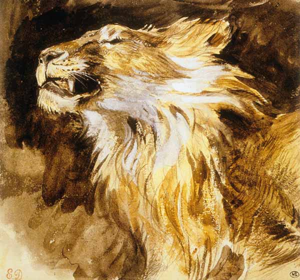 Roaring Lion from Ferdinand Victor Eugène Delacroix