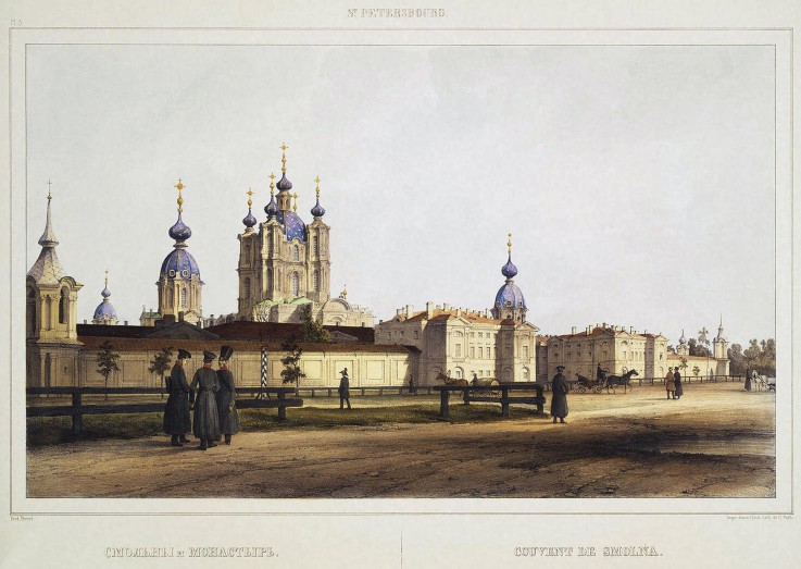 View of the Smolny Convent in Saint Petersburg from Ferdinand Victor Perrot