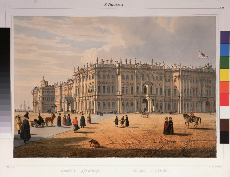 View of the Winter Palace in Saint Petersburg from Ferdinand Victor Perrot
