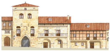 Traditional houses. Santillana del Mar, Cantabria, Spain