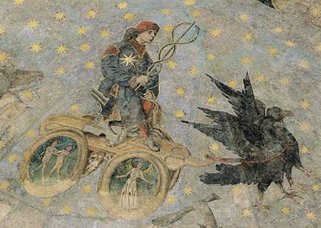 The Chariot of Mercury, detail from the vaulting of the 'Cielo de Salamanca' from Fernando Gallegos