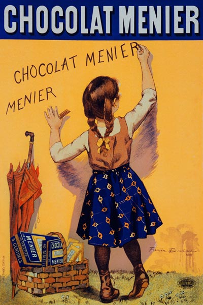 Reproduction of a poster advertising 'Menier' chocolate, 1893 (colour litho) from Firmin Bouisset