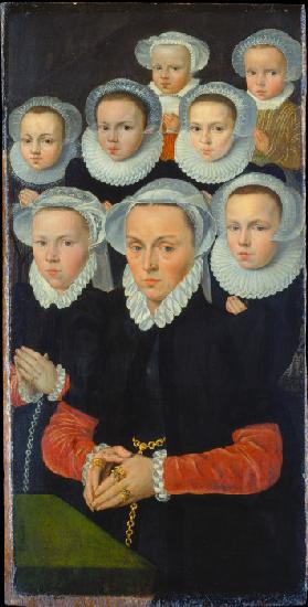 Altarflügel mit den weiblichen Mitgliedern der Stifterfamilie
