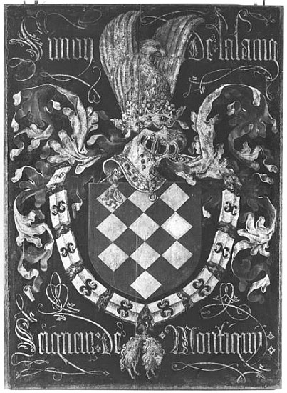 Coat of Arms of Simon de Lalaing (1405-76) Seigneur of Montigny, 1st Chapter of the Order of the Gol from Flemish School
