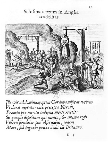 Cruelties practised by schismatics in England from Flemish School