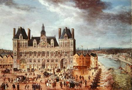 The Hotel de Ville, Place de Greve from Flemish School