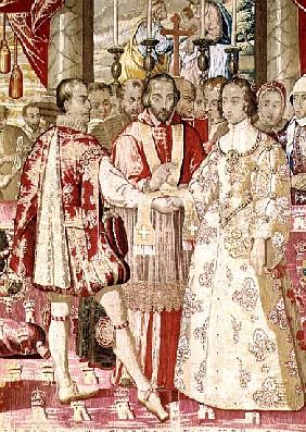 The Charles V Tapestry depicting the Marriage of Charles V (1500-58) to Isabella of Portugal (1503-3