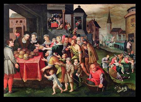 The Works of Mercy from Flemish School