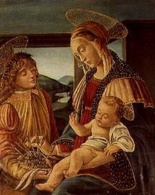 Madonna mit Jesus- und Johannesknaben Schlafzimmer Wilhelms II. in Schloss from Florentinisch (Umkreis Botticelli)