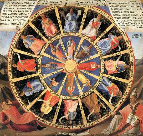 Ezekiel's Vision of the Mystic Wheel (from Armadio degli Argenti) from Fra Beato Angelico