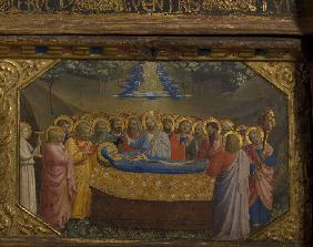 The Death of the Virgin (The Annunciation retable with 5 Predella scenes)