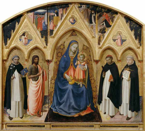 The Virgin and Child with St. John the Baptist, St. Dominic, St. Peter the Martyr and St. Thomas Aqu from Fra Beato Angelico