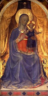 The Linaiuoli Triptych, detail of the Virgin and Child Enthroned, 1433 (tempera on panel) (see also from Fra Beato Angelico