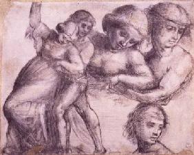 Study of a man and a woman for the Madonna della Misericordia in Villa Guinigi, Lucca