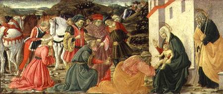 The Adoration of the Magi, a predella panel from Fra Diamante