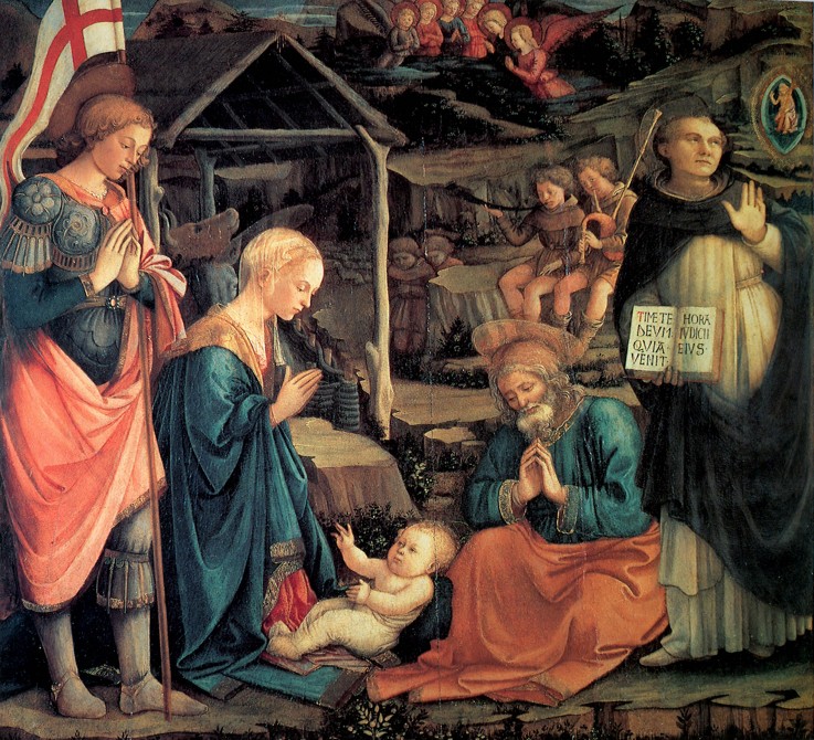 The Adoration of the Christ Child with Saint George and Saint Vincent Ferrer from Fra Filippo Lippi