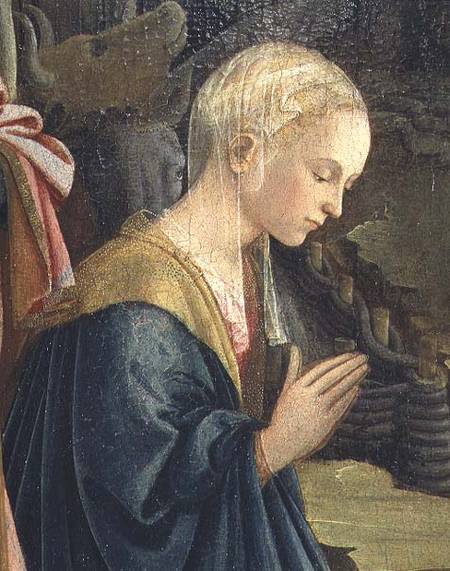 The Nativity, detail depicting the Madonna from Fra Filippo Lippi
