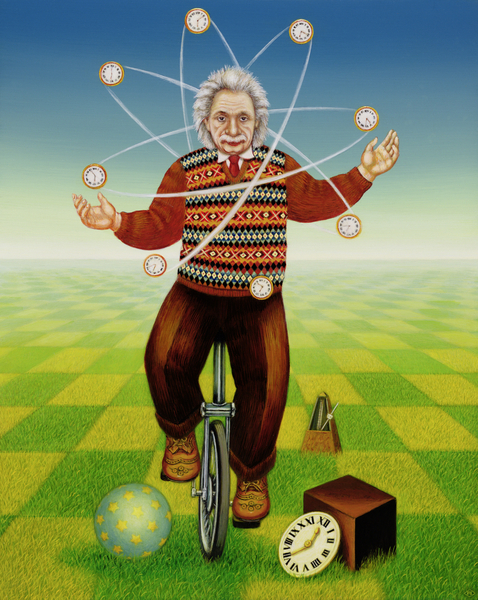 Einstein Juggling with Time from Frances Broomfield