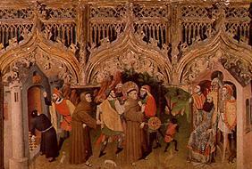 Altaraufsatz mit Szenen aus dem Leben des hl. Franziskus.
