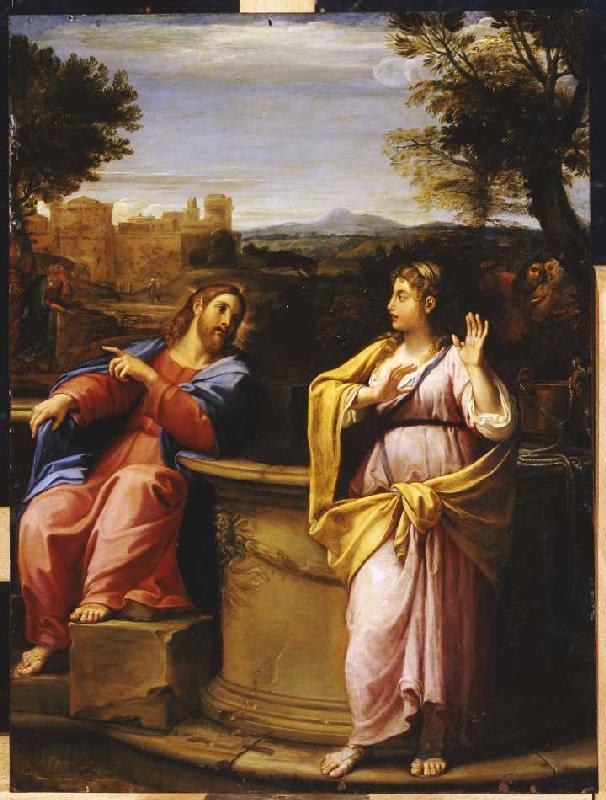 Christus und die Samariterin am Brunnen from Francesco Albani