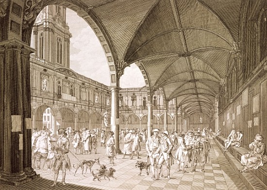 Interior of the Royal Exchange, London from Francesco Bartolozzi