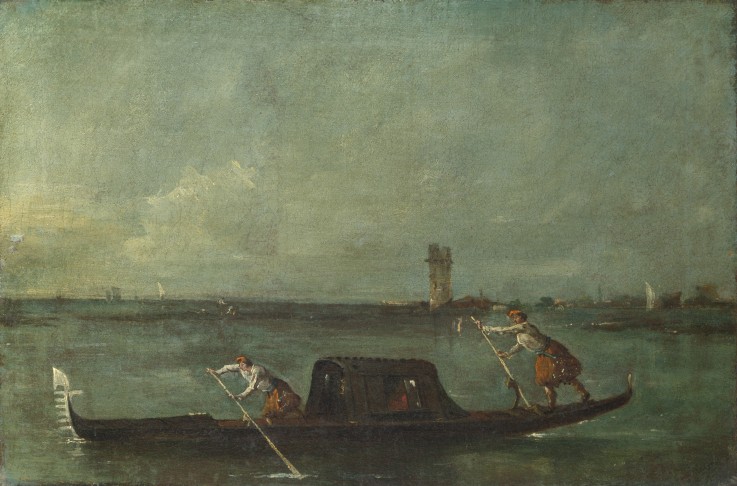 A Gondola on the Lagoon near Mestre from Francesco Guardi