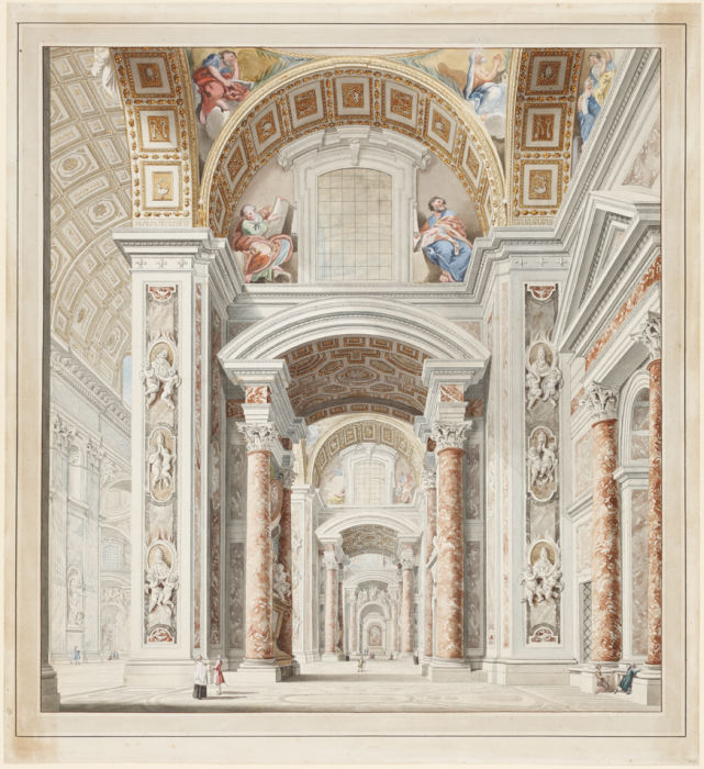 Seitenschiff der St. Peterskirche in Rom from Francesco Pannini
