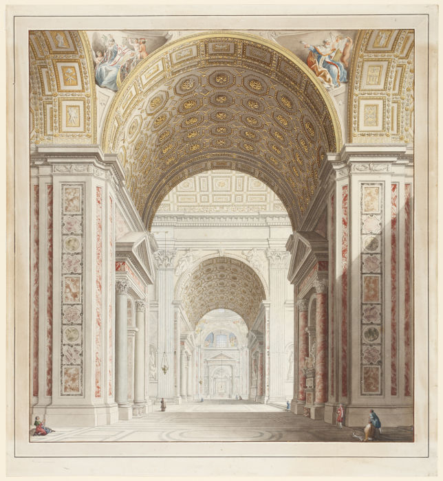 Seitenschiff der St. Peterskirche in Rom from Francesco Pannini