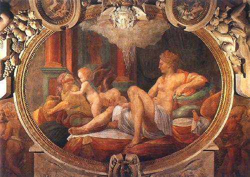 Danae - Ausschnitt aus dem Fresco in der Galerie Franz I. in Fontainebleau from Francesco Primaticcio