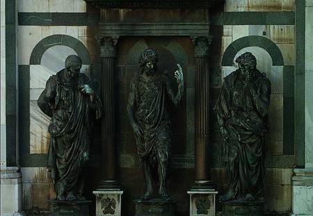The Preaching of St. John the Baptist with the Pharisee (l) and the Levite (r) placed above the Nort from Francesco Rustici