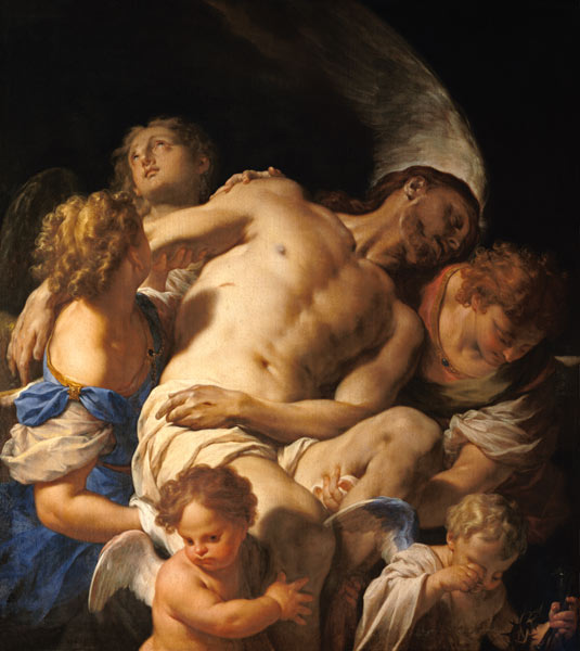 Christi Leichnam, von Engeln gehalten from Francesco Trevisani
