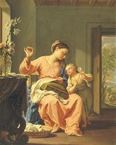 Die handarbeitende Maria mit dem Jesusknaben from Francesco Trevisani