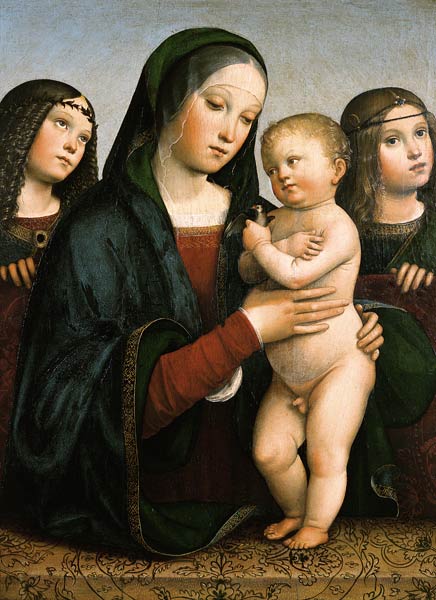 Maria mit dem Kinde und zwei Engeln from Francia, (eigentl. Francesco Raibolini)