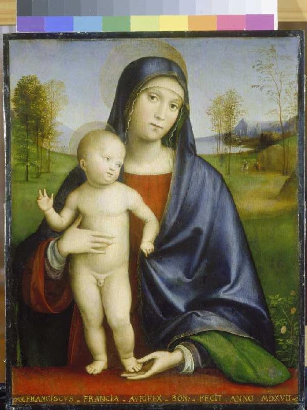 Maria mit dem Kind. from Francia, (eigentl. Francesco Raibolini)