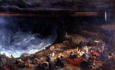 The Delivery of Israel - Pharaoh and his Hosts overwhelmed in the Red Sea from Francis Danby